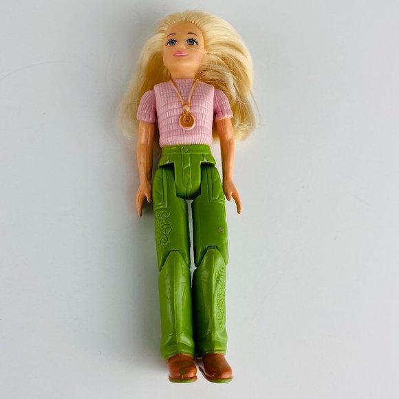 Fisher Price Loving Family Mom Girl Blond Pink Shirt Necklace Green Pants Figure - Picture 1 of 5